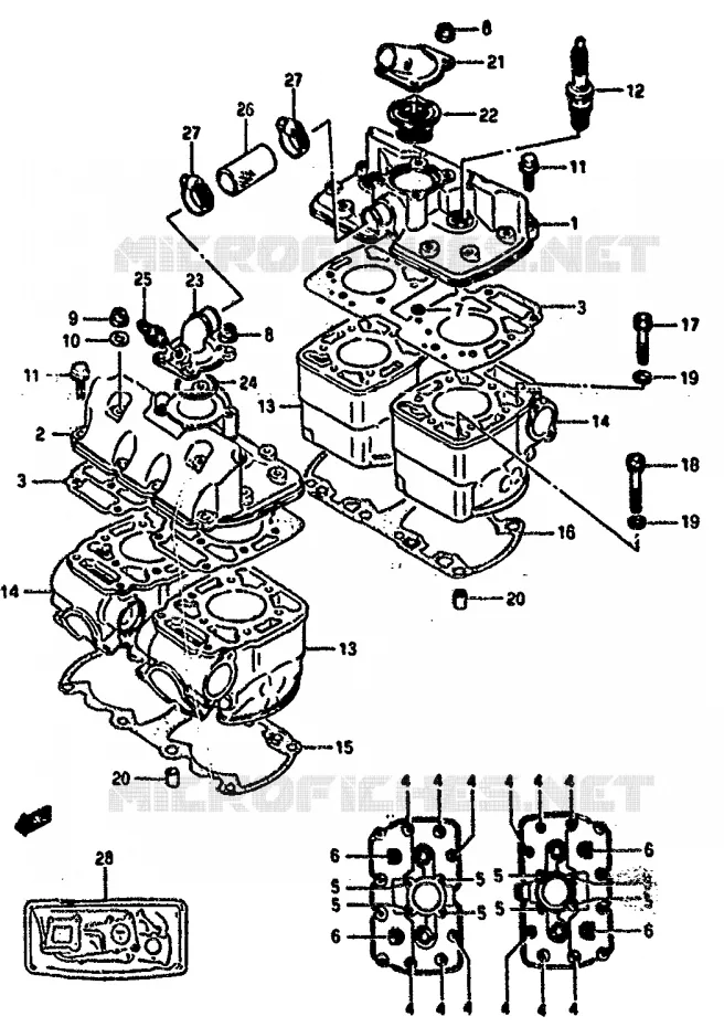 CYLINDRE Suzuki MOTO 500 GS-E 1990  GS500EL(E1)