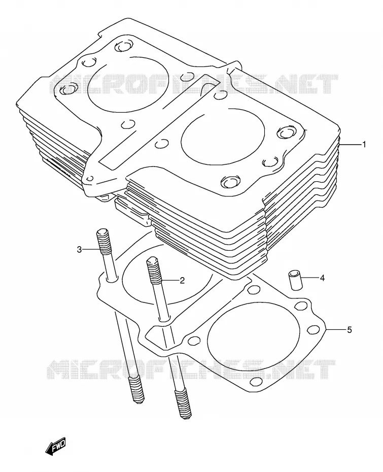 CYLINDRE Suzuki MOTO 500 GS-E 1991  GS500EM(E2)