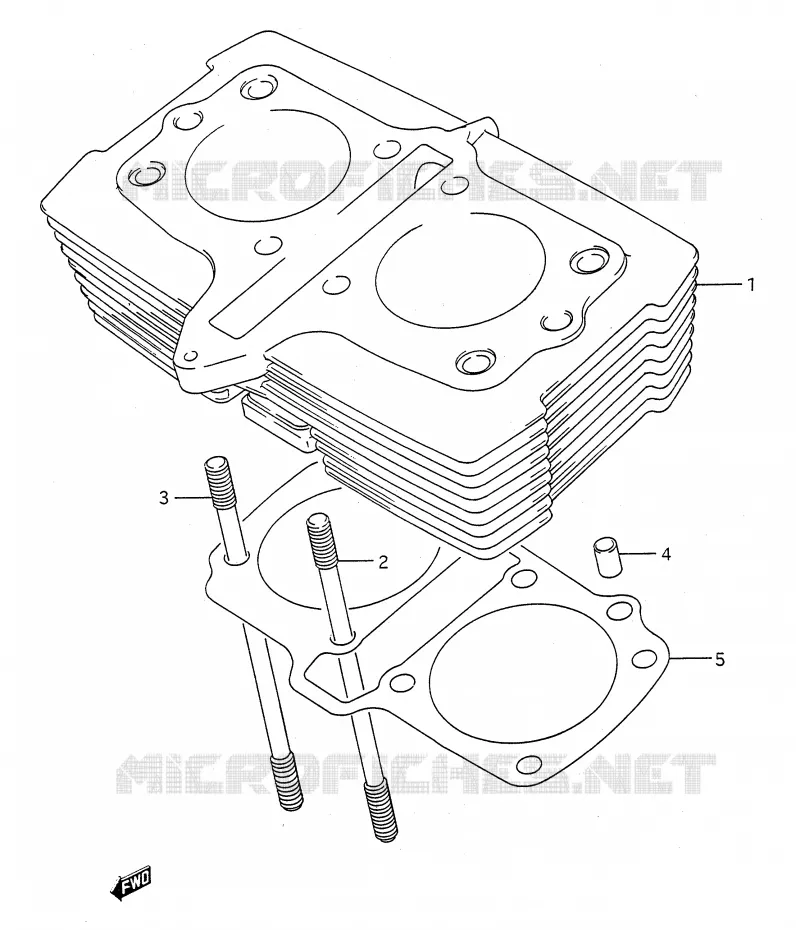 CYLINDRE Suzuki MOTO 500 GS-E 1993  GS500EP(E28)