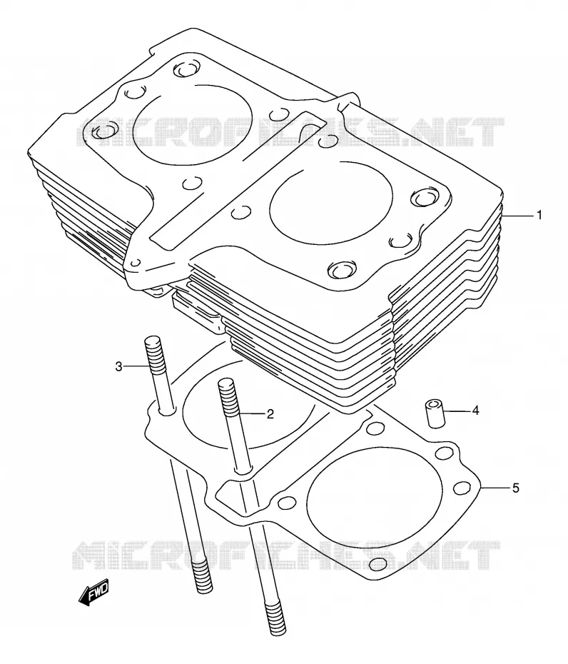 CYLINDRE Suzuki MOTO 500 GS-E 2002  GS500HK2(E2)