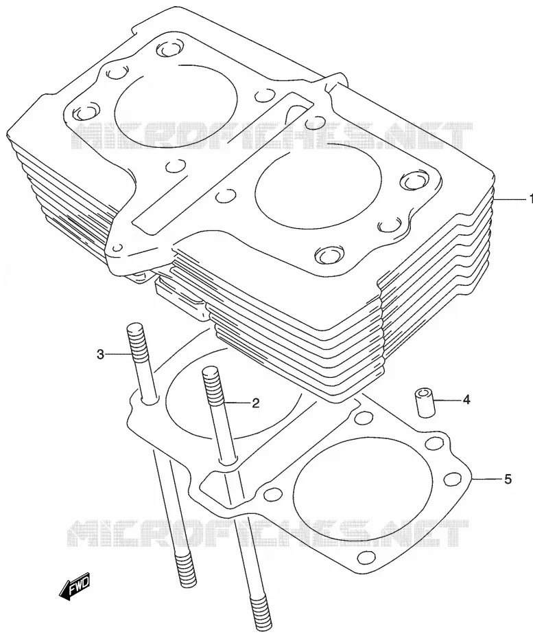 CYLINDRE Suzuki MOTO 500 GS-E 2003  GS500HUK3(P19)