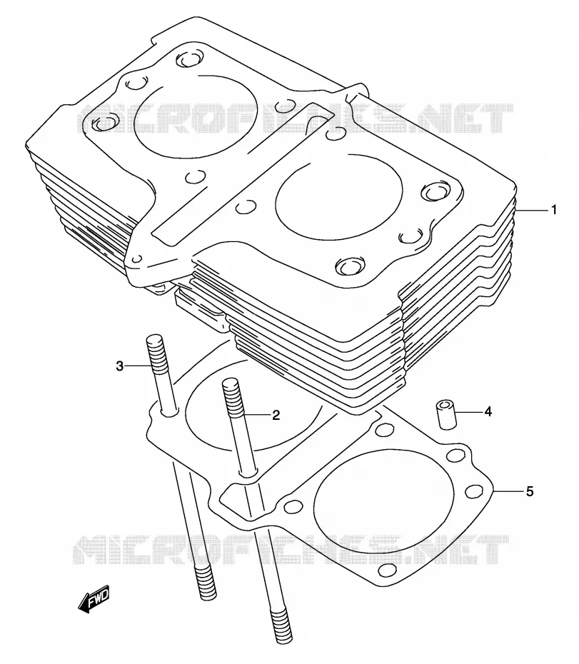CYLINDRE Suzuki MOTO 500 GS-E 2004  GS500K4(P19)