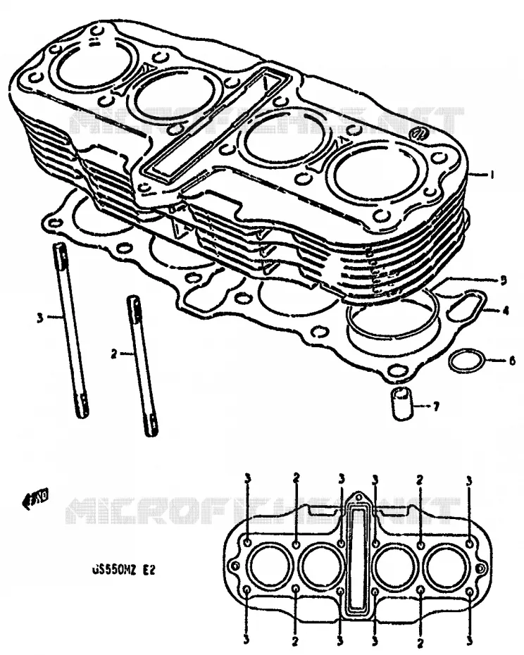 CYLINDRE Suzuki MOTO 550 GS 1982  GS550MZ(X/Z)