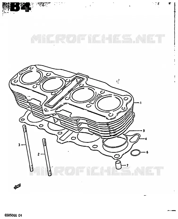 CYLINDRE Suzuki MOTO 850 GS 1984  GS850GE(E4)
