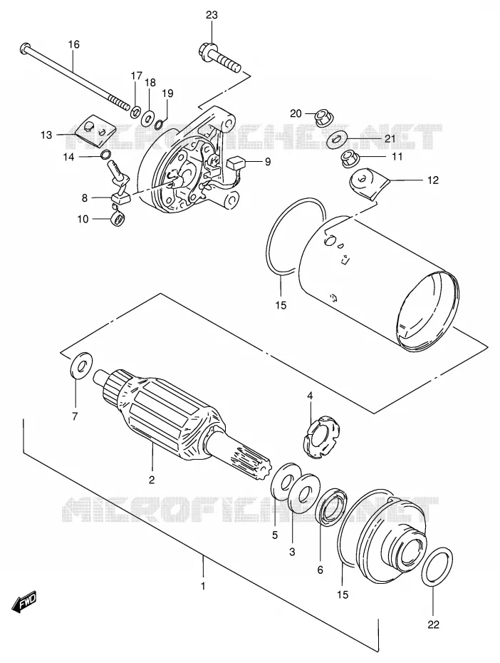 DEMARREUR (GS125ESZ/EZ/ESD/ESF/ESK/ESL) Suzuki MOTO 125 GS 1982  GS125EEZ(E1)