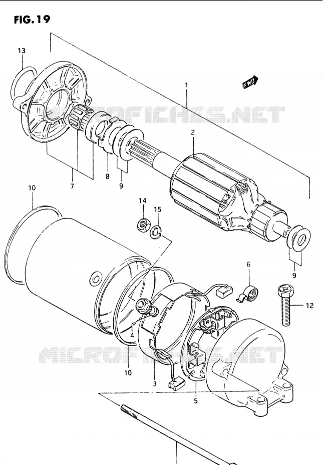 DEMARREUR (MODELE E) Suzuki MOTO 1100 GS-G 1985  GS1100GF(E/F/G)