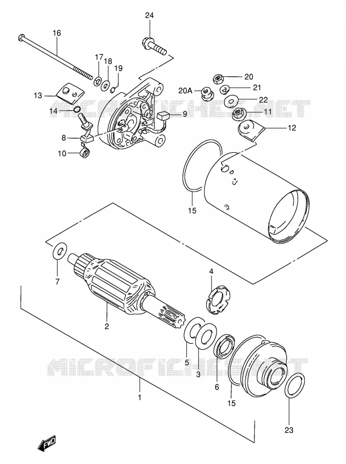 DEMARREUR (MODELE Z/D/K) Suzuki MOTO 125 GN 1983  GN125D(E1)