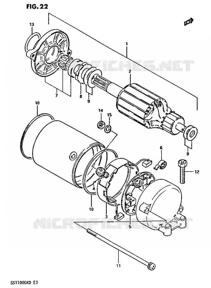DEMARREUR Suzuki MOTO 1100 GS-G 1982  GS1100GKZ(Z/2/D)