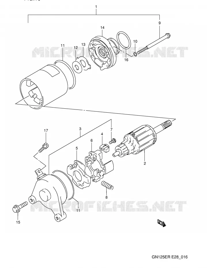 DEMARREUR Suzuki MOTO 125 GN 1993  GN125EP(E28)