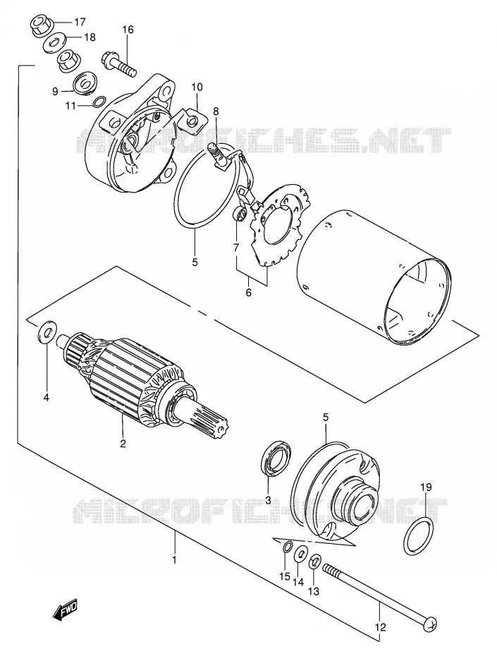 DEMARREUR Suzuki MOTO 250 GN 1993  GN250P(E2)