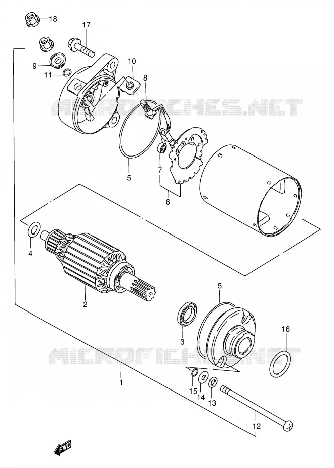 DEMARREUR Suzuki MOTO 250 GN 1996  GN250T(E2)