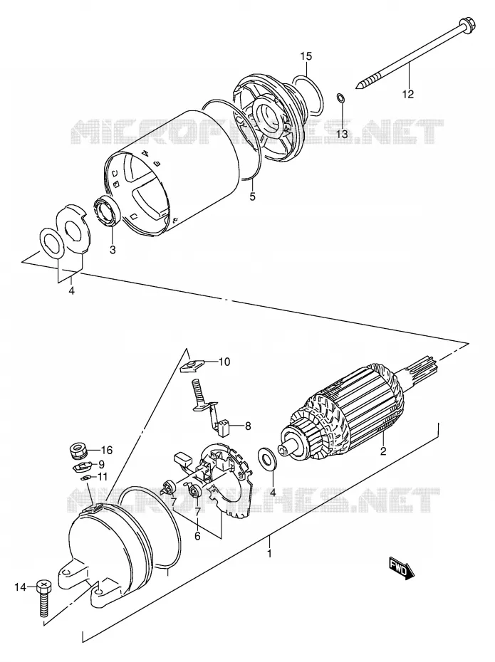 DEMARREUR Suzuki MOTO 500 GS-E 1995  GS500EUS(E2)