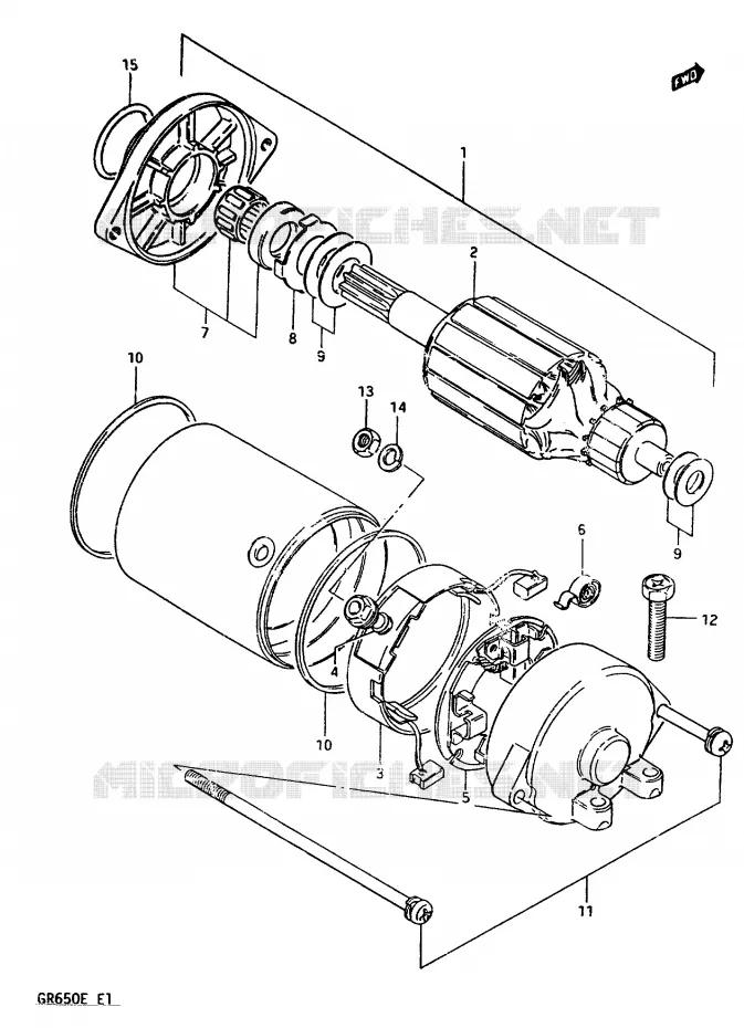 DEMARREUR Suzuki MOTO 650 TEMPTER 1984  GR650E(D/E)