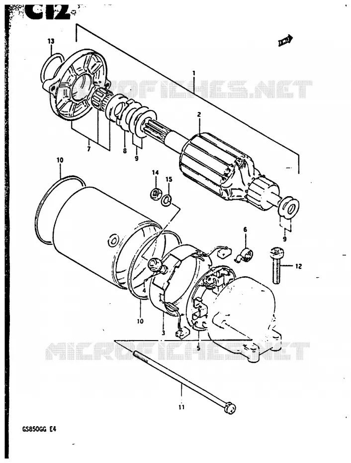 DEMARREUR Suzuki MOTO 850 GS 1986  GS850GG(E4)