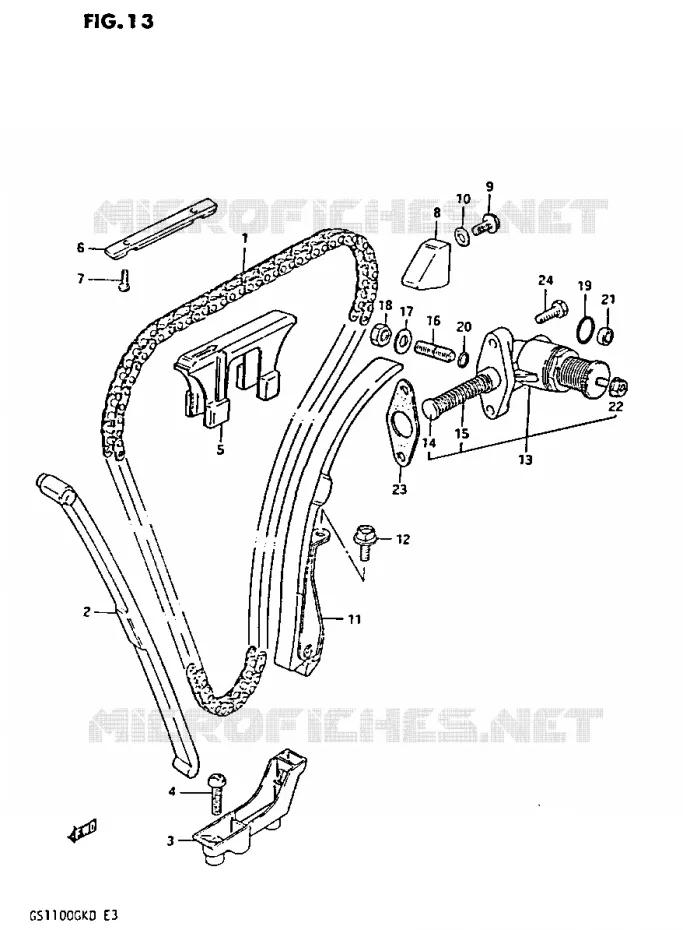 DISTRIBUTION (GS1100GKD) Suzuki MOTO 1100 GS-G 1982  GS1100GK2(Z/2/D)