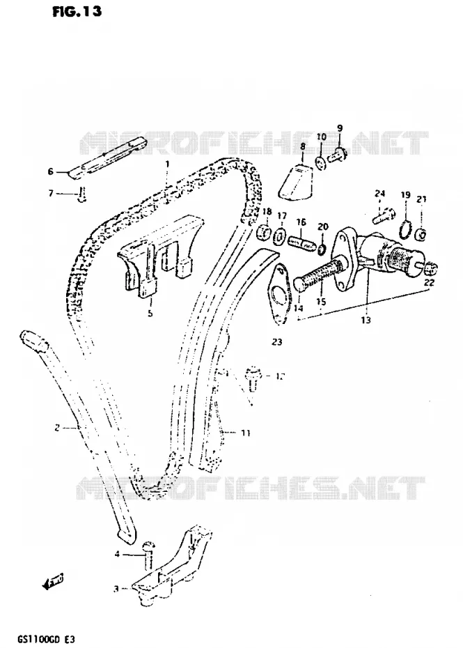 DISTRIBUTION (MODELE D) Suzuki MOTO 1100 GS-G 1983  GS1100GD(Z/D)
