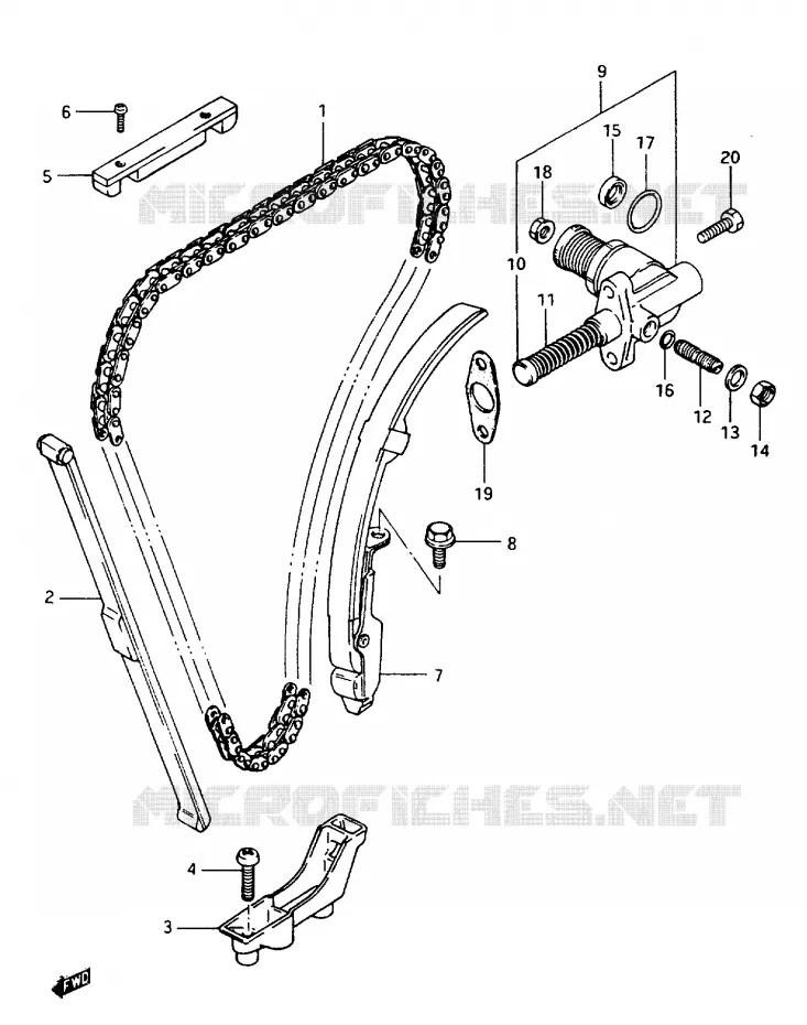 DISTRIBUTION Suzuki MOTO 1100 GSX-E 1984  GSX1100EE(E/F/G)