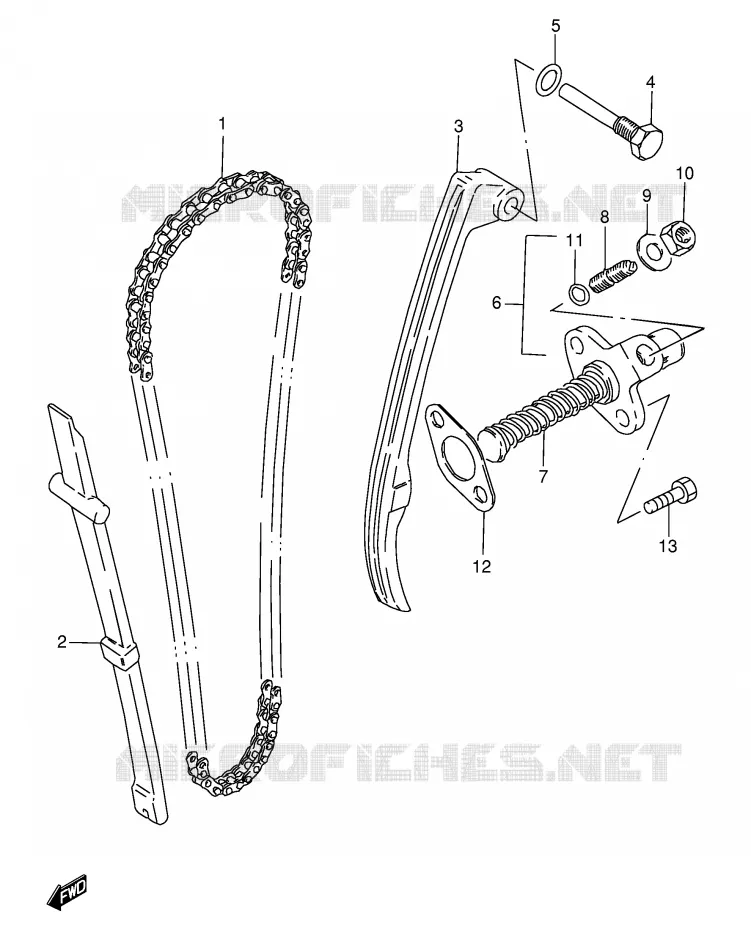 DISTRIBUTION Suzuki MOTO 125 GN 1991  GN125EM(E1)