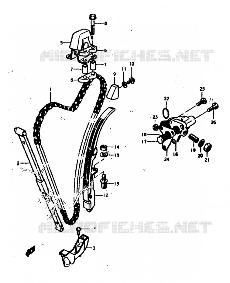 DISTRIBUTION Suzuki MOTO 400 GS 1978  GS400C(C/N)