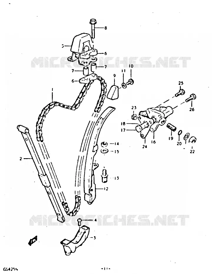 DISTRIBUTION Suzuki MOTO 425 GS 1992  GS425N(N)