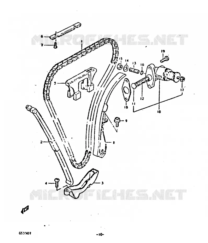 DISTRIBUTION Suzuki MOTO 550 GS 1980  GS550T(T)
