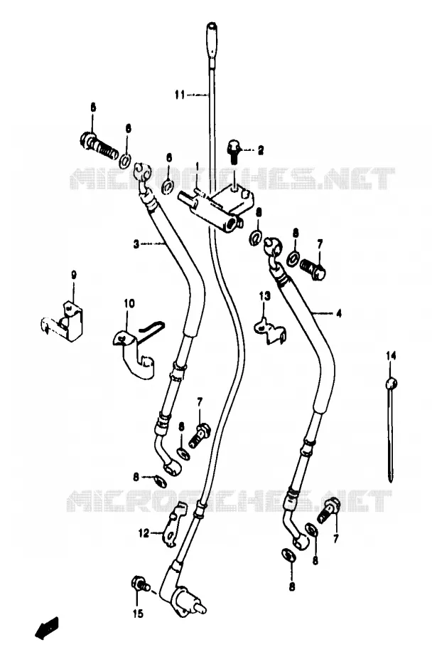 DURITE DE FREIN AVANT (GSF1200SAV/SAW/SAX/SAY) Suzuki MOTO 1200 BANDIT 1999  GSF1200SX(T/V/W/X/Y)