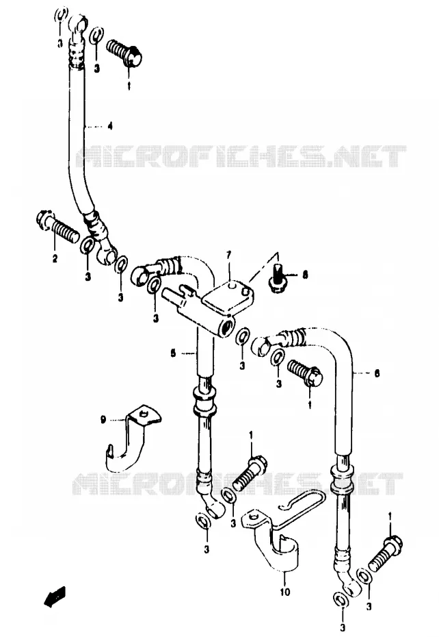 DURITE DE FREIN AVANT (GSF1200T/V/W/X/Y/ST/SV/SW/SX/SY) Suzuki MOTO 1200 BANDIT 1996  GSF1200T(T/V/W/X/Y)