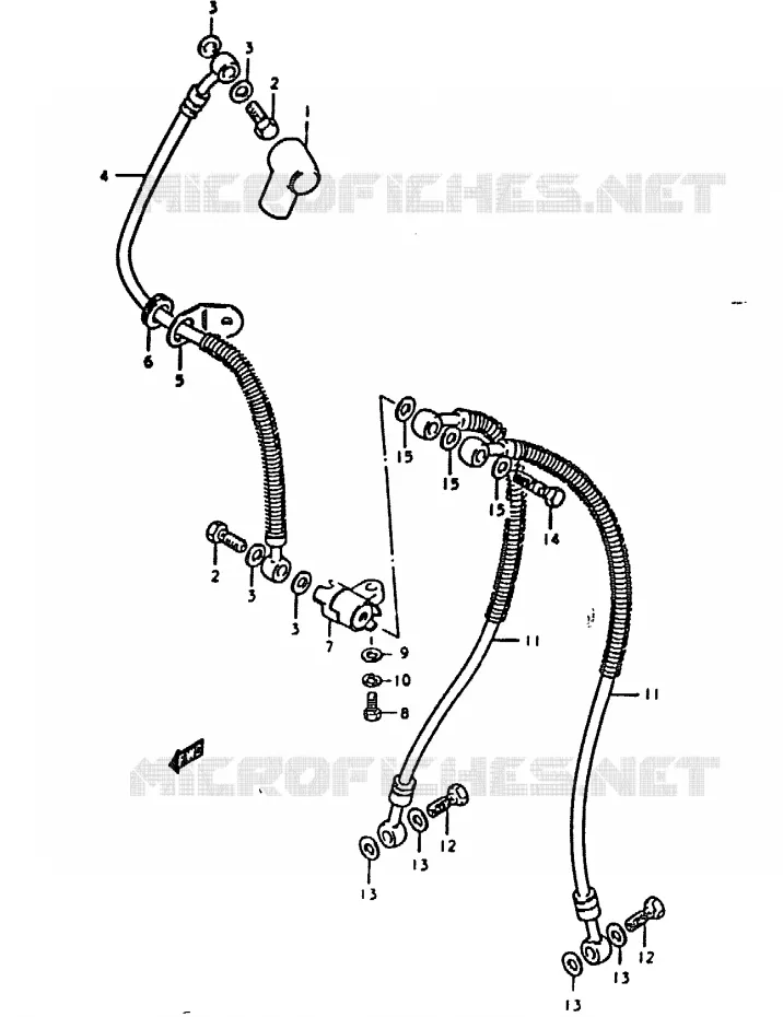 DURITE DE FREIN AVANT Suzuki MOTO 1000 GS 1978  GS1000C(C/N)
