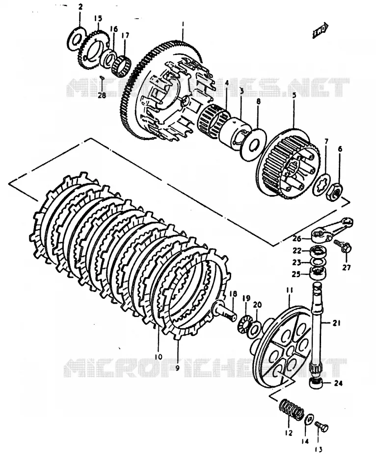 EMBRAYAGE Suzuki MOTO 1000 GS 1978  GS1000HC(C/N)