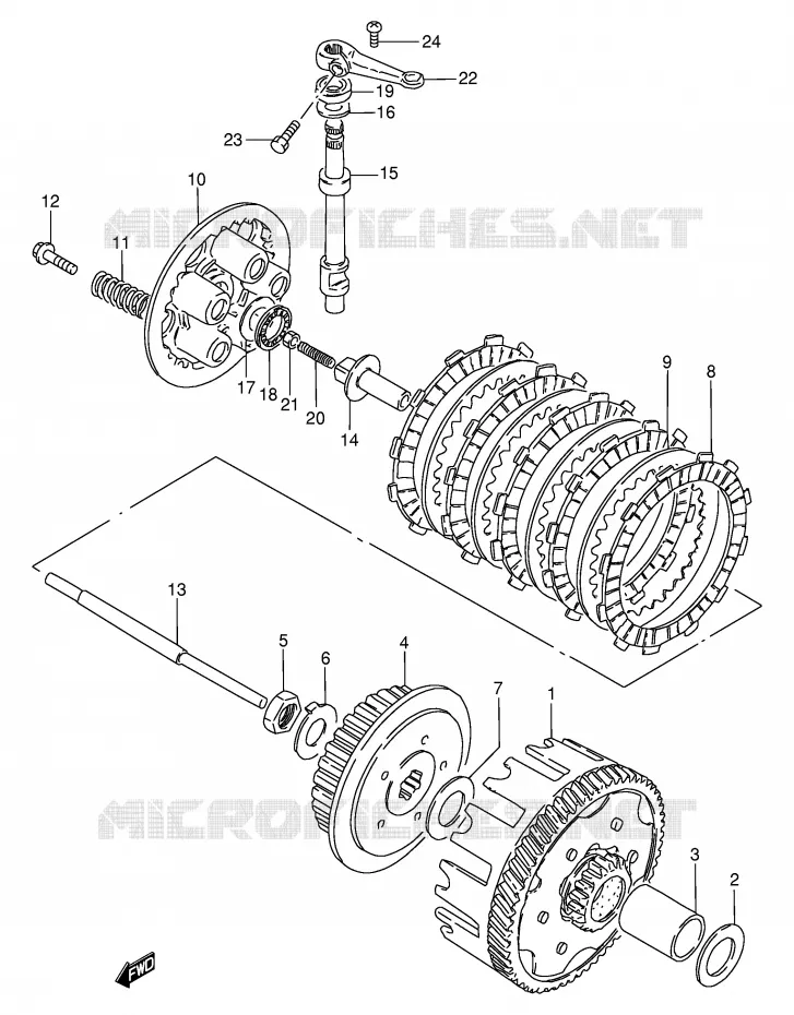 EMBRAYAGE Suzuki MOTO 125 GN 1982  GN125EZ(E1)