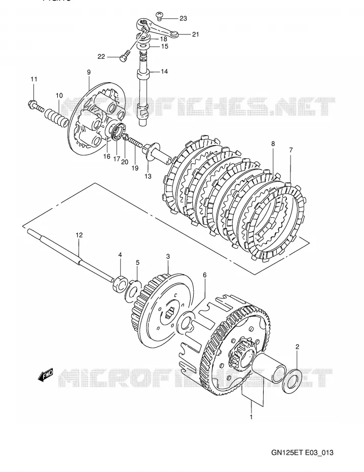 EMBRAYAGE Suzuki MOTO 125 GN 1996  GN125ET(E3)