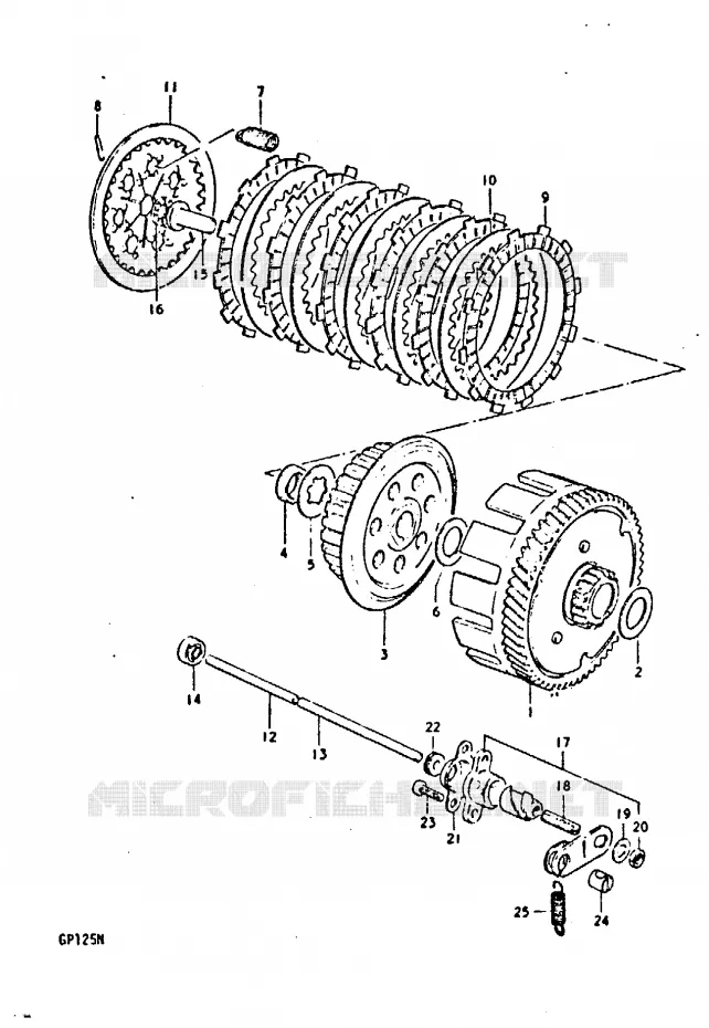 EMBRAYAGE Suzuki MOTO 125 GP 1978  GP125C(C/N)