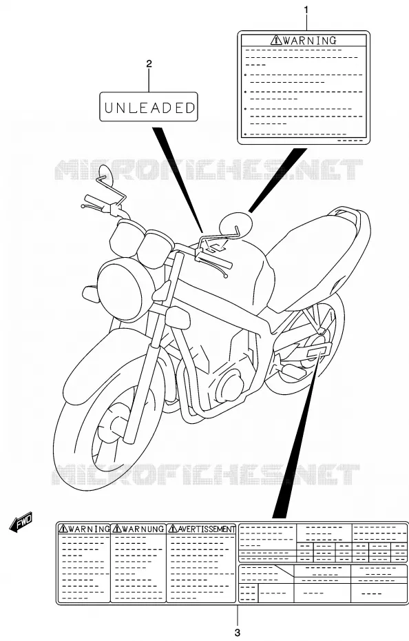 ETIQUETTE Suzuki MOTO 500 GS-E 2003  GS500K3(P19)