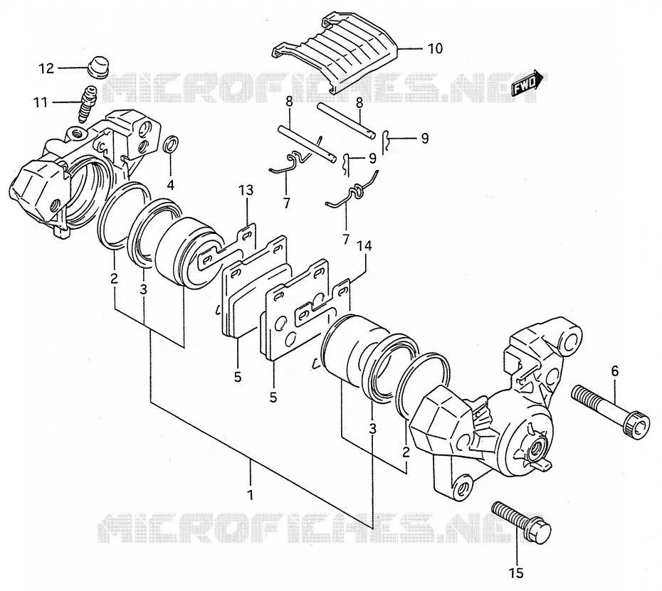 ETRIER DE FREIN ARRIERE (MODELE K/L/M/N) Suzuki MOTO 500 GS-E 1990  GS500EUL(E28)