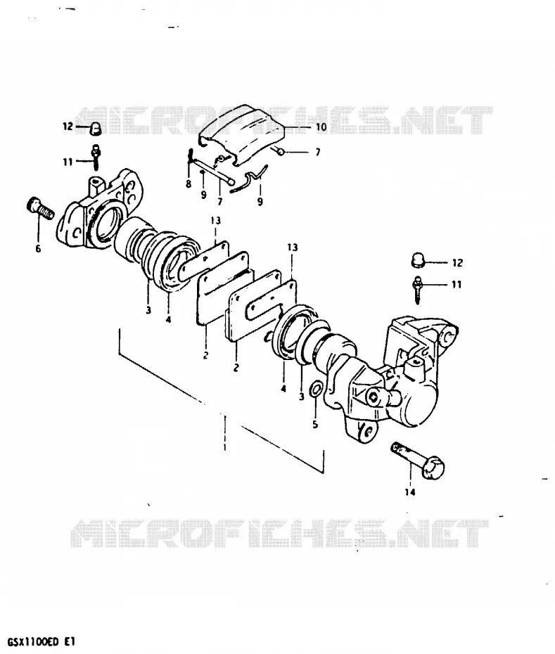 ETRIER DE FREIN ARRIERE Suzuki MOTO 1100 GSX-E 1983  GSX1100ESD(Z/D)