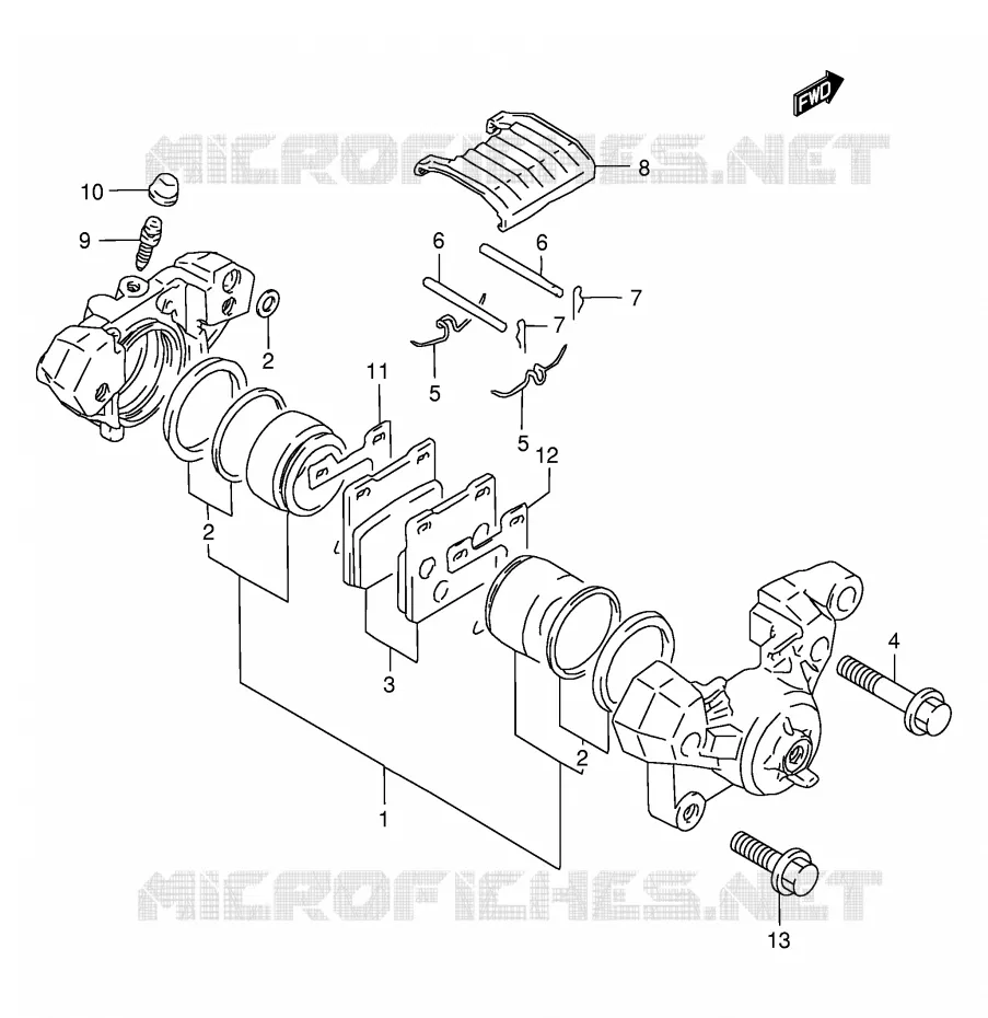 ETRIER DE FREIN ARRIERE Suzuki MOTO 500 GS-E 2001  GS500HK1(E2)