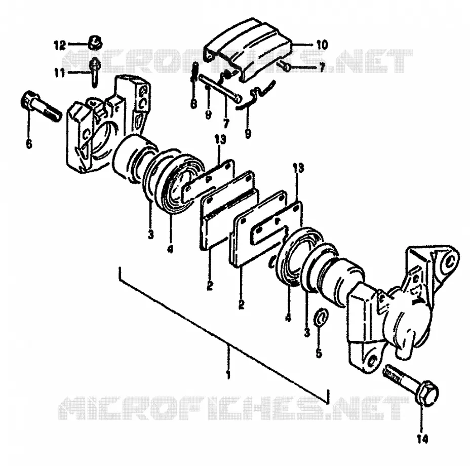 ETRIER DE FREIN ARRIERE Suzuki MOTO 550 GS 1981  GS550MX(X/Z)
