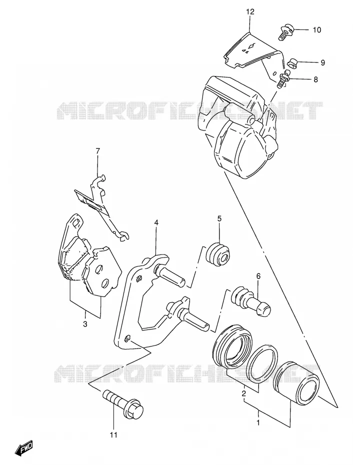 ETRIER DE FREIN AVANT (MODELE R) Suzuki MOTO 125 GS 1991  GS125ESM(E1)