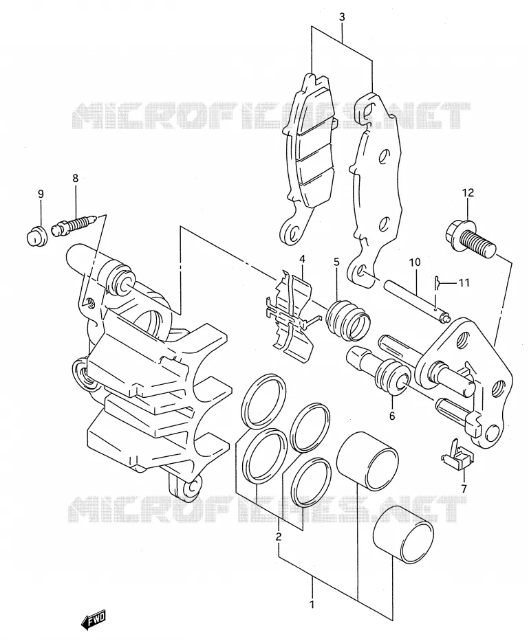 ETRIER DE FREIN AVANT (MODELE T) Suzuki MOTO 500 GS-E 1991  GS500EUM(E28)