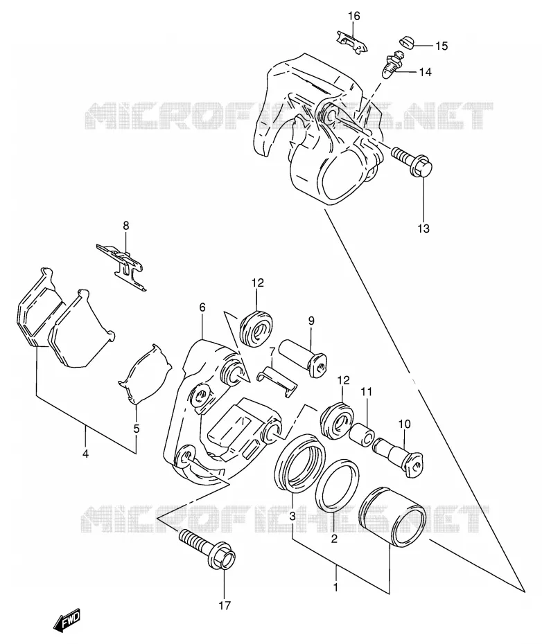 ETRIER DE FREIN AVANT Suzuki MOTO 250 GN 1985  GN250F(E2)