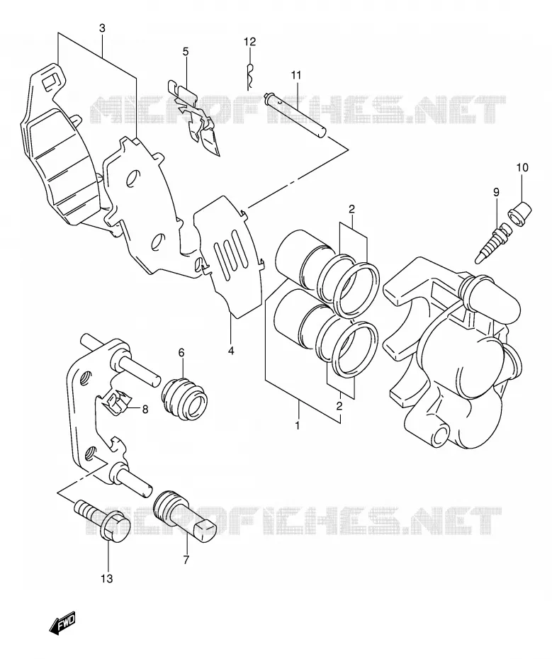 ETRIER DE FREIN AVANT Suzuki MOTO 500 GS-E 2001  GS500HUK1(E2)