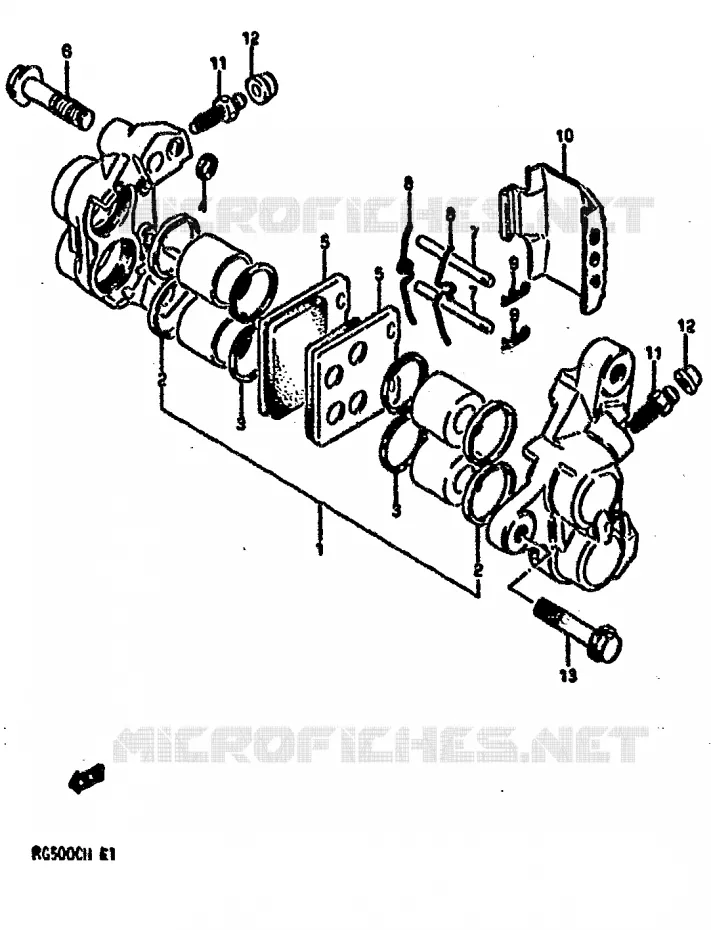 ETRIER DE FREIN AVANT Suzuki MOTO 500 RG 1987  RG500CH(E1)