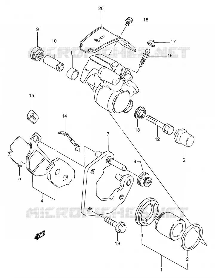 ETRIER DE FREIN AVANT (VOIR NOTE) Suzuki MOTO 125 GN 1983  GN125D(E1)