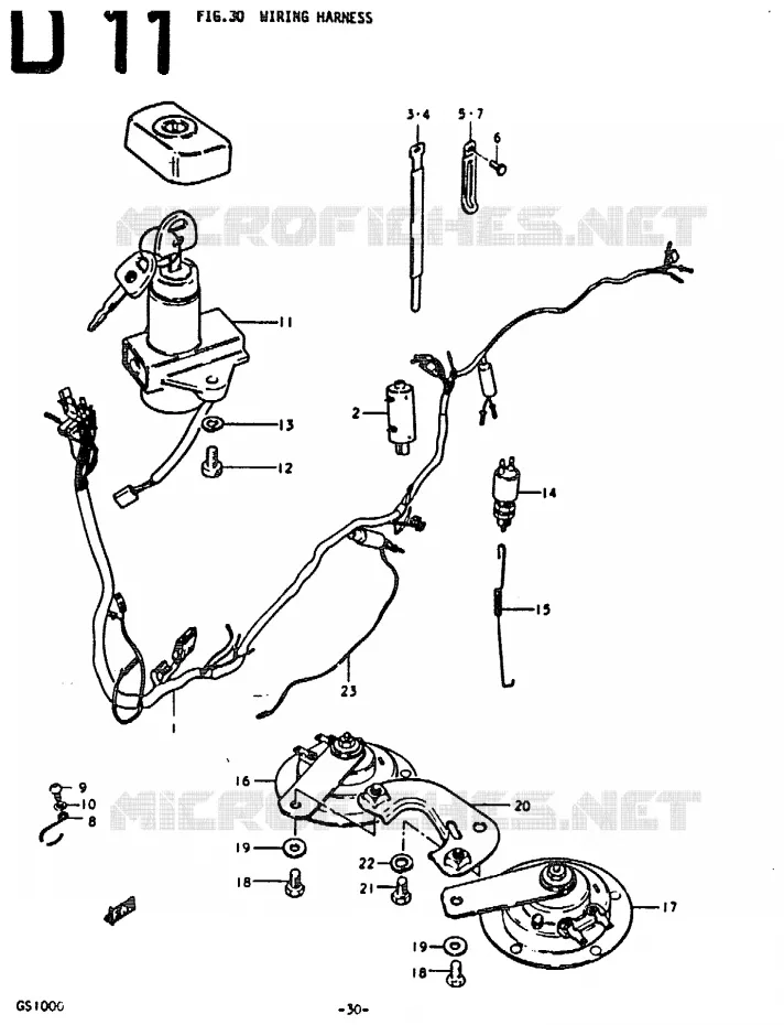 FAISCEAU ELECTRIQUE Suzuki MOTO 1000 GS 1978  GS1000HC(C/N)