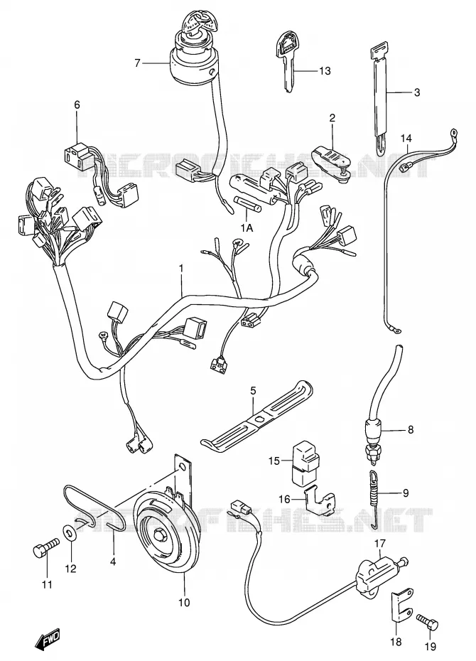 FAISCEAU ELECTRIQUE Suzuki MOTO 125 GN 1982  GN125Z(E1)