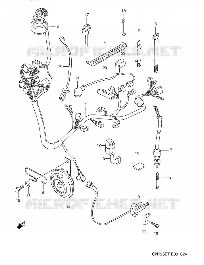 FAISCEAU ELECTRIQUE Suzuki MOTO 125 GN 1991  GN125EM(E3)
