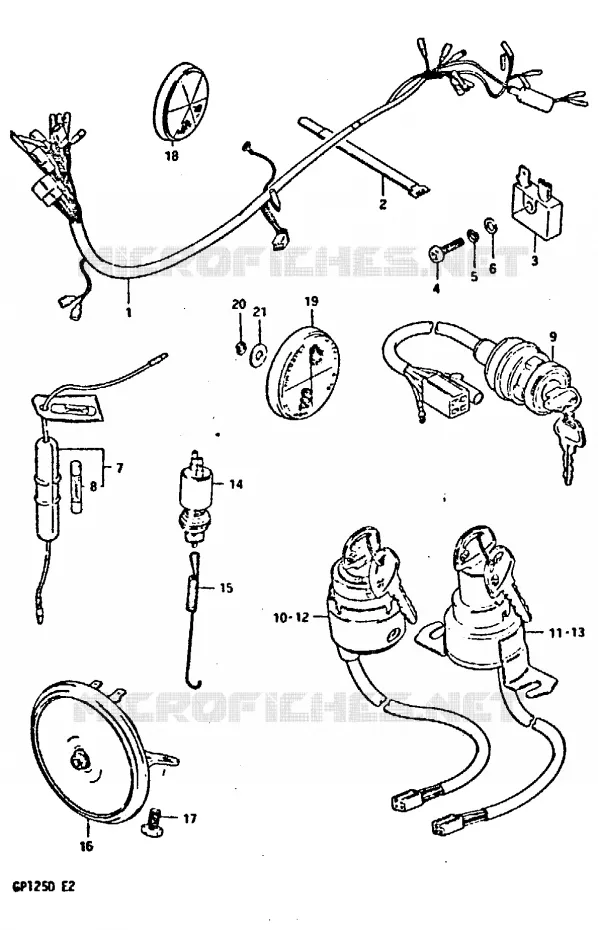 FAISCEAU ELECTRIQUE Suzuki MOTO 125 GP 1999  GP125UX(X/D)