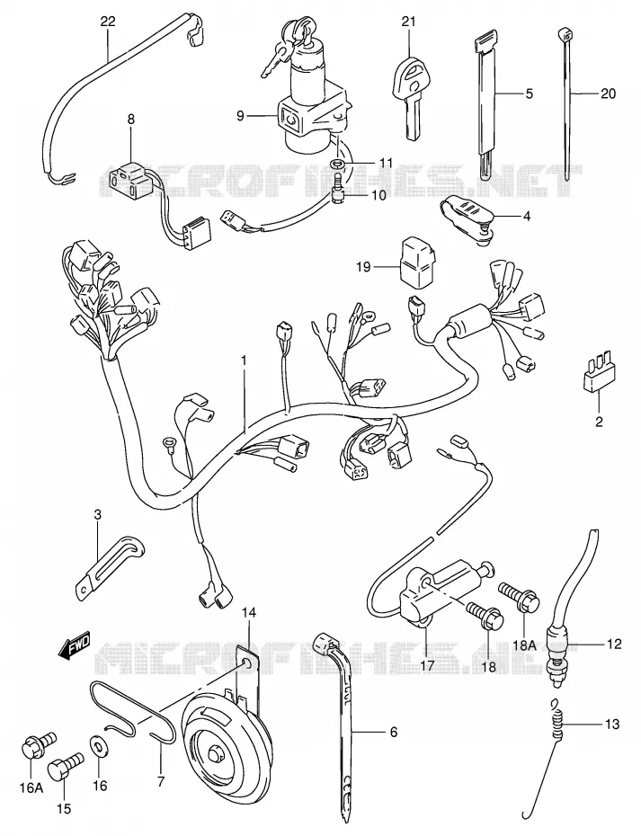 FAISCEAU ELECTRIQUE Suzuki MOTO 250 GN 1992  GN250N(E2)