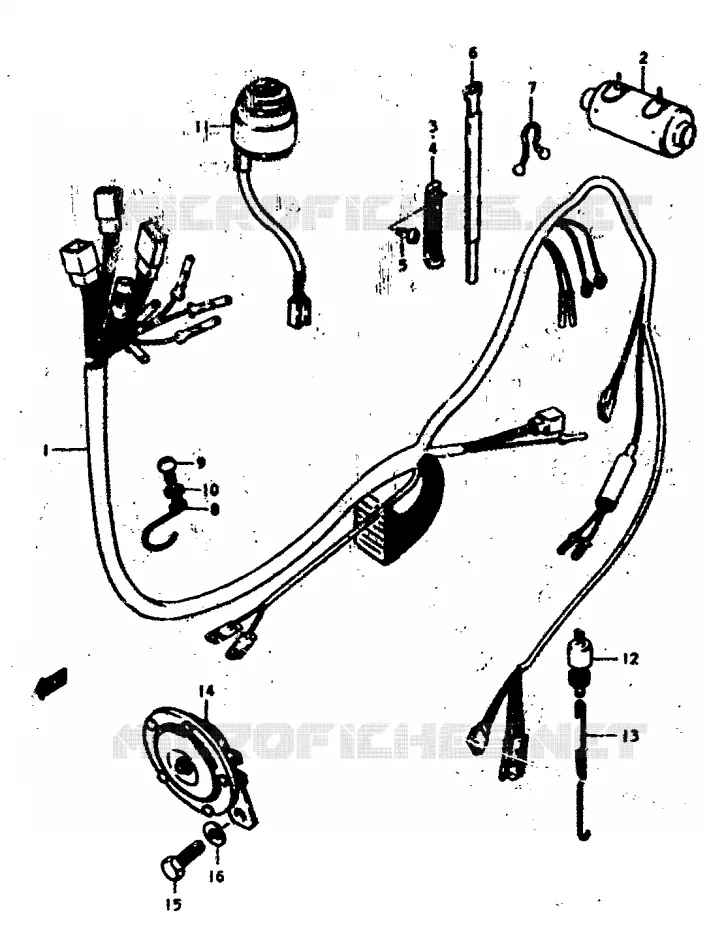FAISCEAU ELECTRIQUE Suzuki MOTO 400 GS 1978  GS400EC(C/N)
