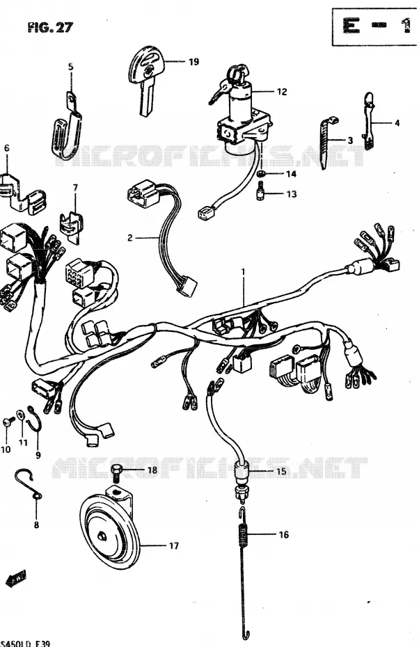 FAISCEAU ELECTRIQUE Suzuki MOTO 450 GS-L 1983  GS450LD